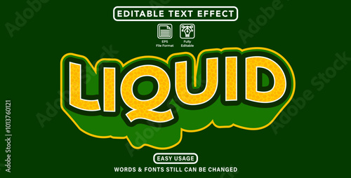 Liquid text effect style