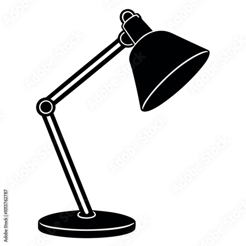     Desk lamp vector art illustration.
