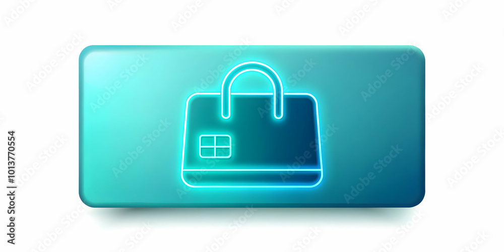 Flat Floating Glowing Credit Card and Shopping Bag Icon Concept for Cyber Monday Promotions - Digital Transactions Made Easy Flat Floating Glowing Credit Card and Shopping Bag Icon Concept for Cyber Monday Promotions - Digital Transactions Made Easy