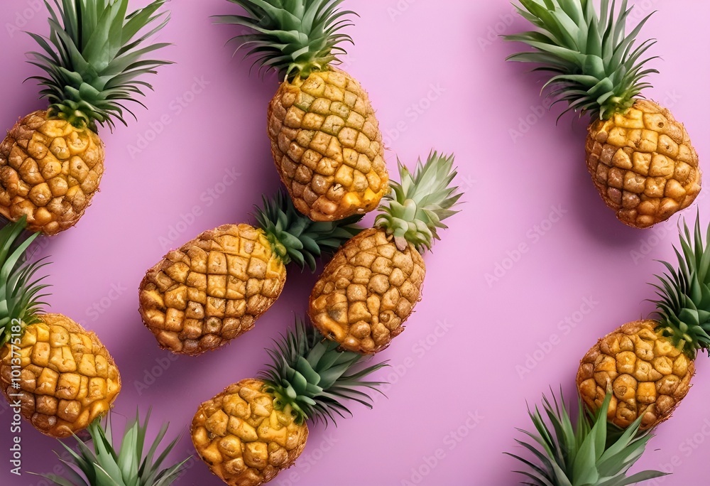 pineapples on pink background pineapples on pink background