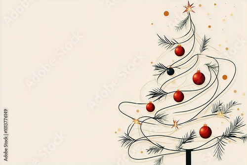 Christmas tree simple backg...