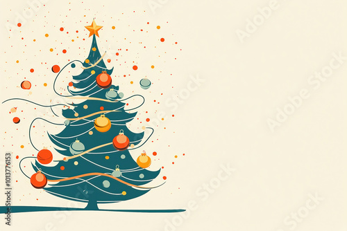 Christmas tree simple backg...