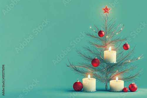 Christmas tree simple backg...