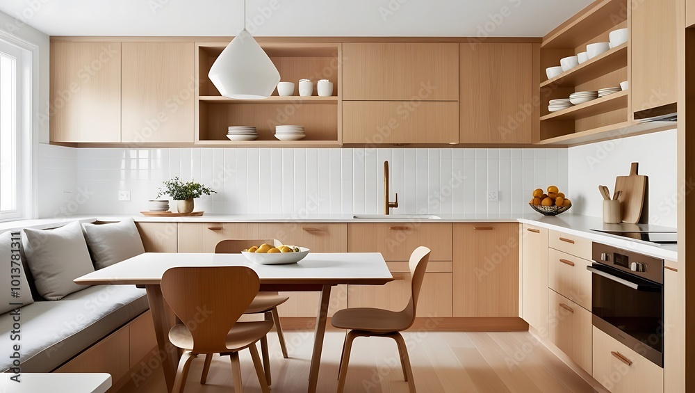 This Scandinavian-inspired kitchen scene exudes minimalism, warmth, and natural beauty, making it the perfect backdrop for showcasing a beautifully designed pitcher. This Scandinavian-inspired kitchen scene exudes minimalism, warmth, and natural beauty, making it the perfect backdrop for showcasing a beautifully designed pitcher.