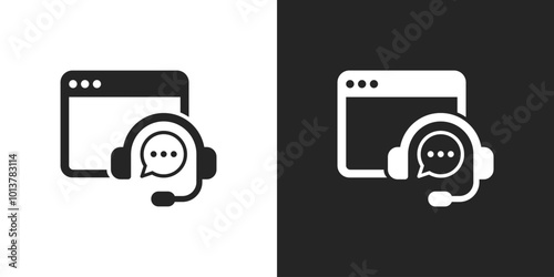 Live chat sign symbol icon vector design