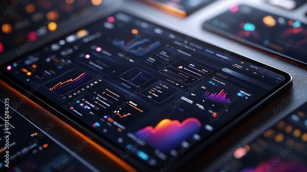 Product mockup of luxury mobile health app interface featuring sleek icons detailed analytics Product mockup of luxury mobile health app interface featuring sleek icons detailed analytics