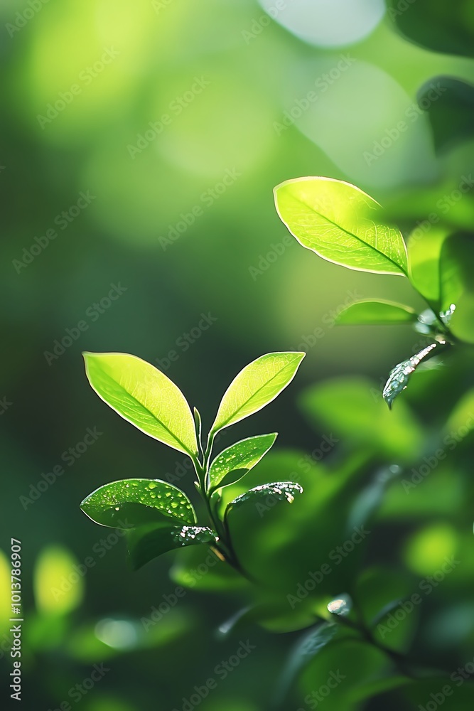 green leaves background