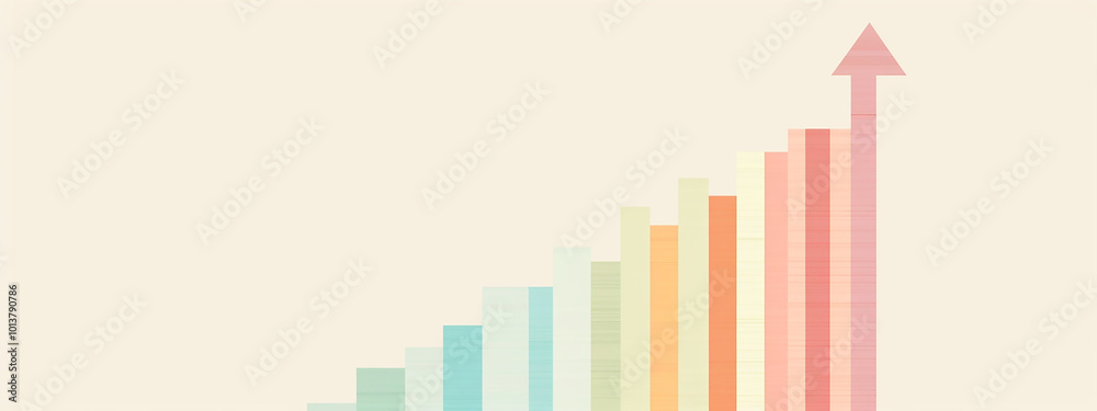 Fototapeta premium graph with arrow