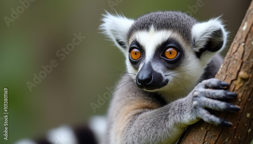 Ring-tailed lemur in a tree