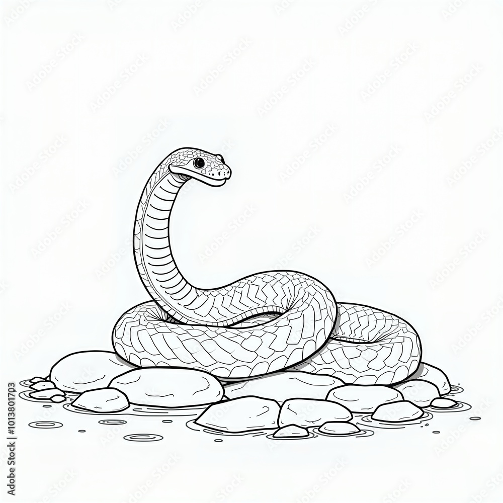 Fototapeta premium Snake Coloring Page