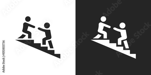 Human people support assistance sign icon vector design