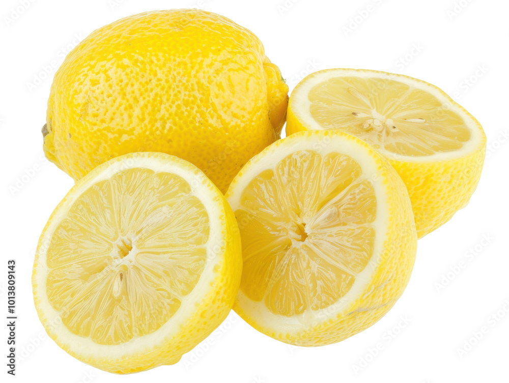 饱满果肉柠檬柠果特写镜头
