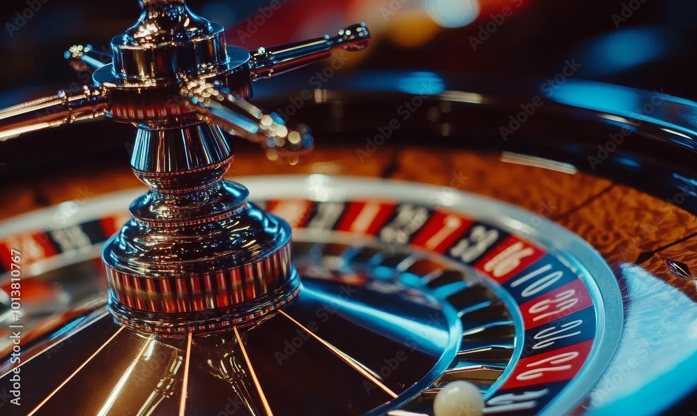 Close up of a roulette wheel. Close up of a roulette wheel.