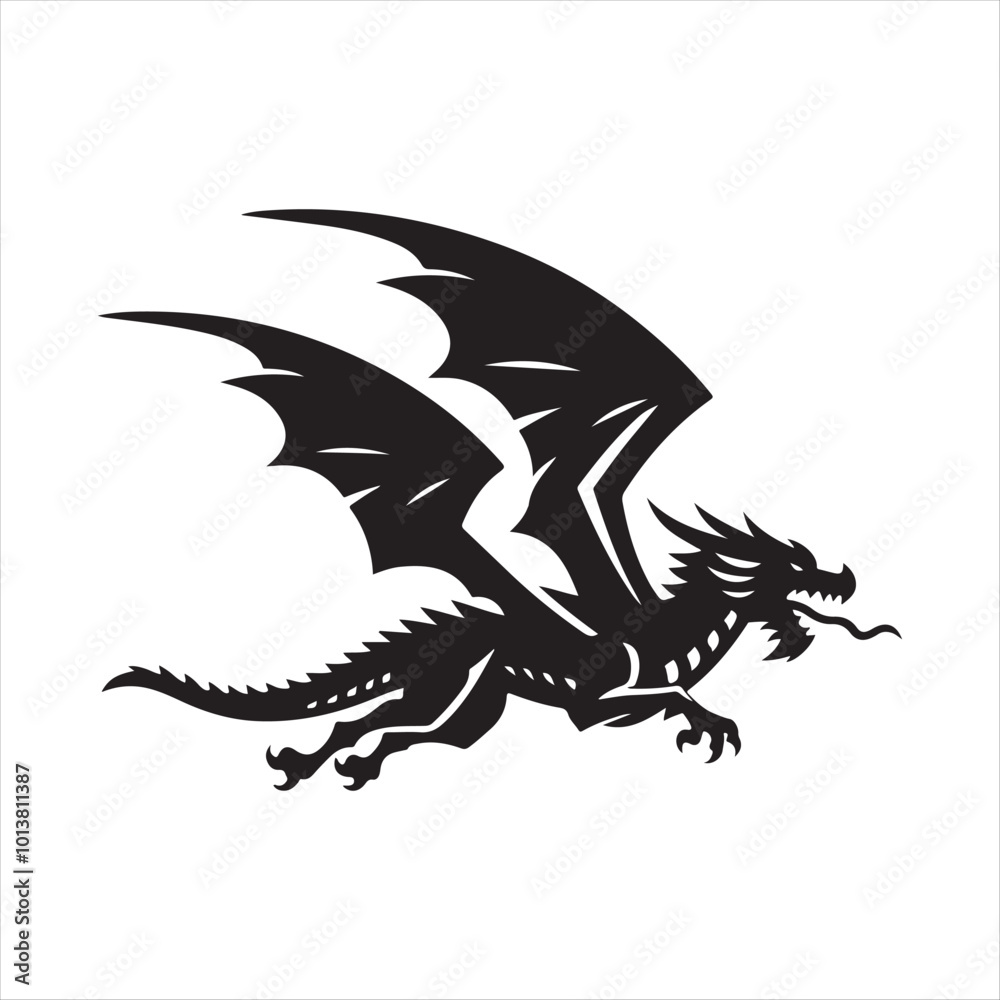 Dragon vector art illustration Dragon vector art illustration