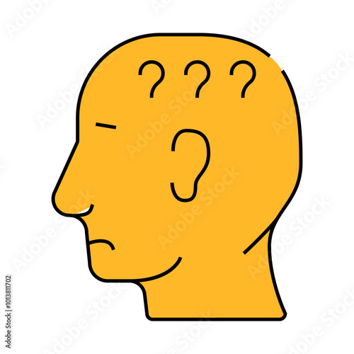 question neurosis line icon vector. question neurosis sign. isolated symbol illustration