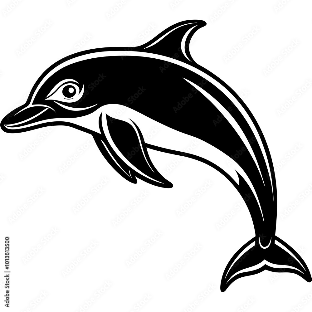 dolphin vector on white background dolphin vector on white background