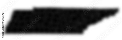 Tablou pe pânză black shadow map of Tennessee state