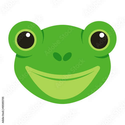 green frog vector art photo