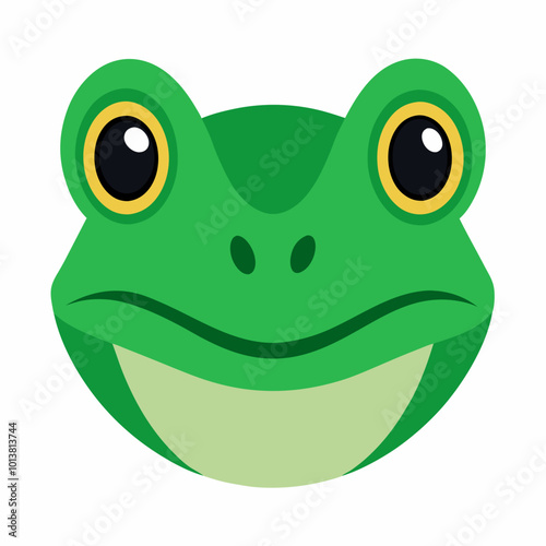 green frog vector art photo