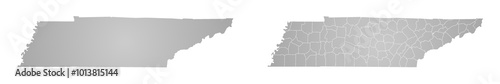 grey Tennessee state map set