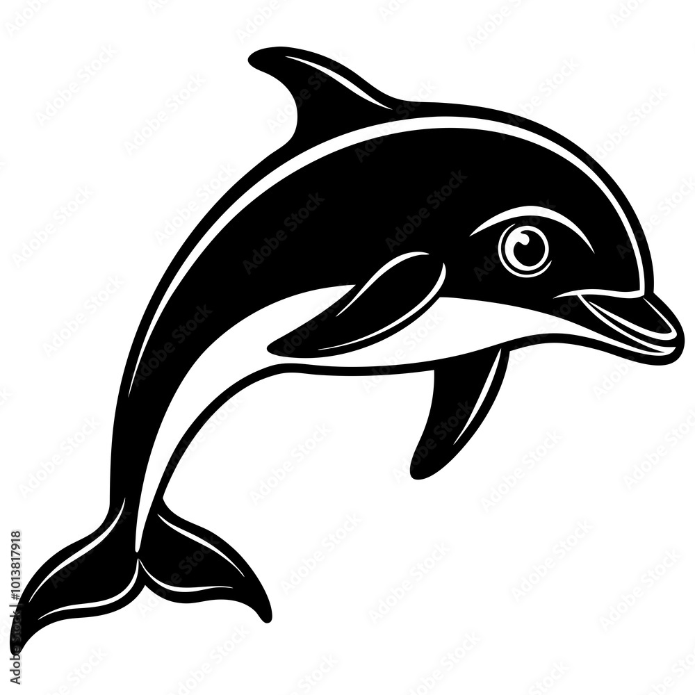 Fototapeta premium dolphin isolated on white