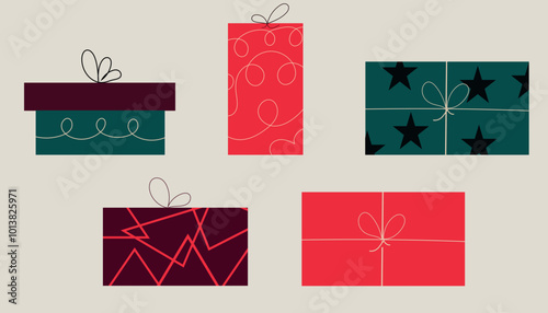Gift box icon. Gifts and presents for holiday celebration and special sales offer. birthday celebration, special give away pack Isolated birthday or anniversary box with wrapping paper and ribbon bow.