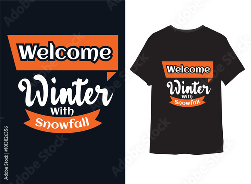 Welcome winter tshirt design for Print