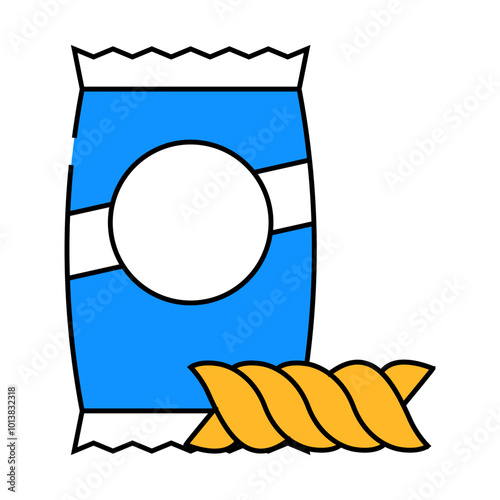 torchietti pasta line icon vector. torchietti pasta sign. isolated symbol illustration