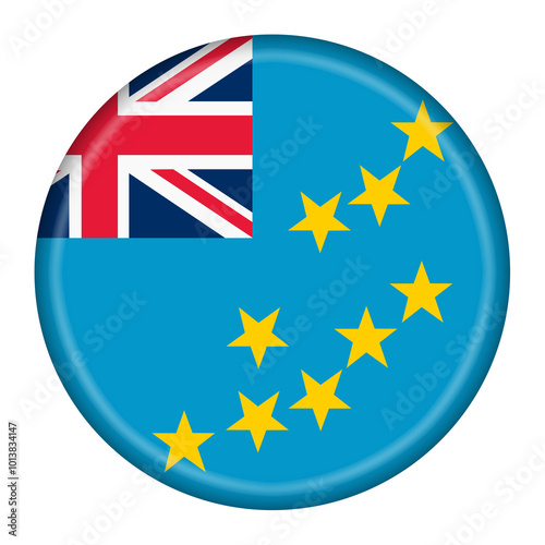 Free Download Tuvalu flag button 3d illustration with clipping path - GFXLoad