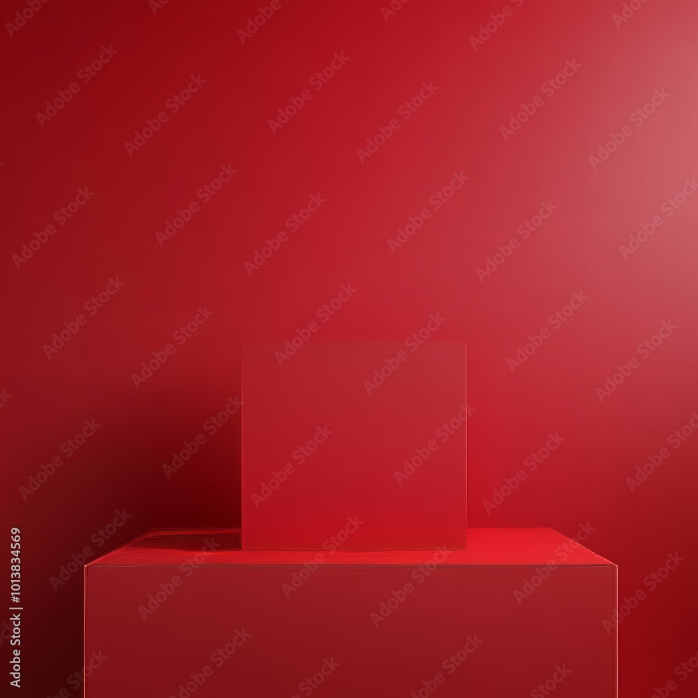 Abstract scene podium for mock up presentation in red color. Vector illustration. Abstract scene podium for mock up presentation in red color. Vector illustration.