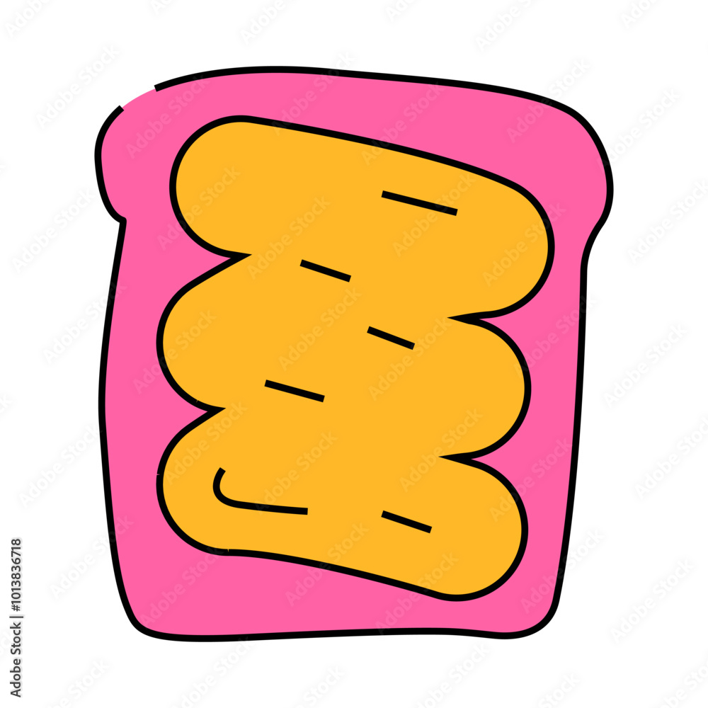 bread piece with peanut butter line icon vector. bread piece with peanut butter sign. isolated symbol illustration bread piece with peanut butter line icon vector. bread piece with peanut butter sign. isolated symbol illustration