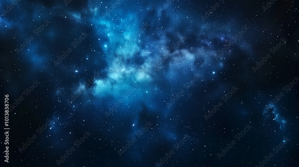 A beautiful night sky with stars, colorful clouds of space dust, and shining galaxies A beautiful night sky with stars, colorful clouds of space dust, and shining galaxies