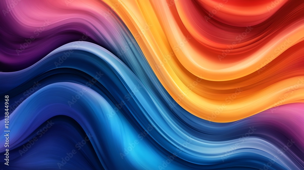 Vibrant threads flowing like a river, blending into each other in a fluid motion, creating a rainbow effect Flowing threads, Color harmony Vibrant threads flowing like a river, blending into each other in a fluid motion, creating a rainbow effect Flowing threads, Color harmony