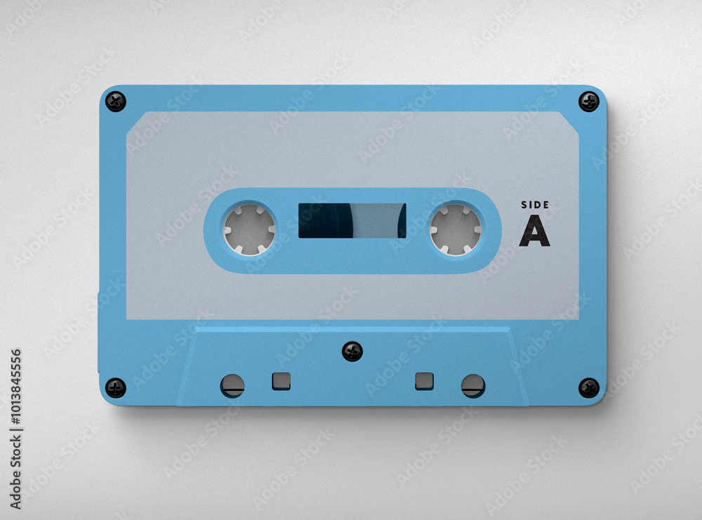 Obraz premium Vintage Retro Cassette, cassette tape isolated on white, retro audio tape, 3d illustration, 3d rendering