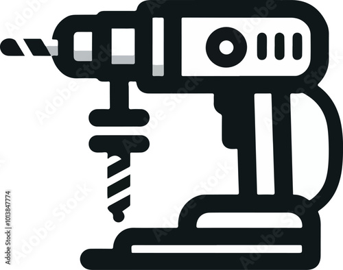 electric drill isolated on white HD transparent background PNG Stock Photographic Image