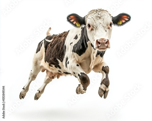 black and white cow
