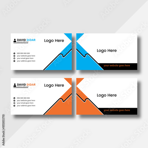 Double-sided creative professional business card template design. editable and vector template print ready design.