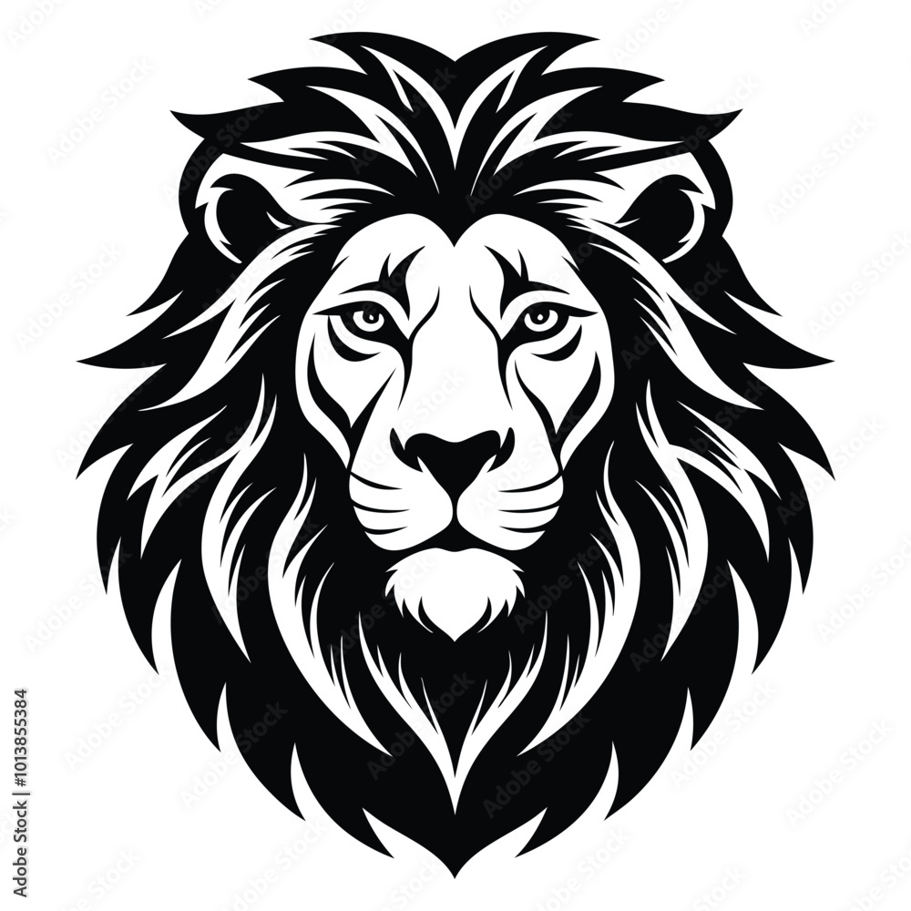 Fototapeta premium lion head illustration
