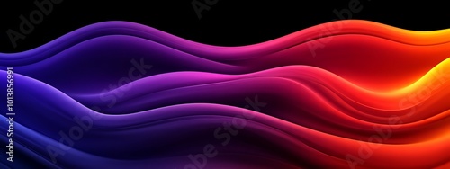 Abstract colorful wave background with smooth gradient transition from blue to red.