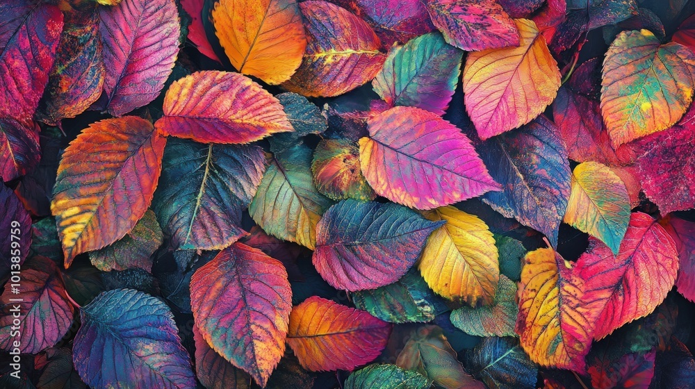 Vibrant autumn leaves in shades of red, orange, yellow, and purple, creating a colorful and textured background. Vibrant autumn leaves in shades of red, orange, yellow, and purple, creating a colorful and textured background.