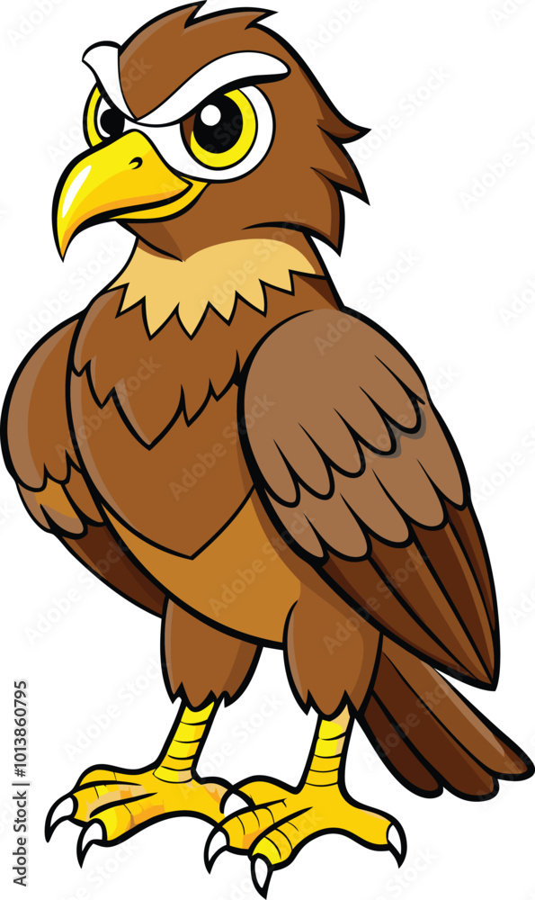 Fototapeta premium Hawk vector silhouette illustration