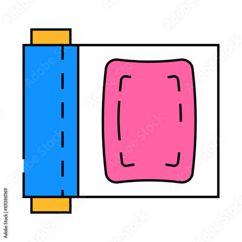cling film plastic line icon vector. cling film plastic sign. isolated symbol illustration