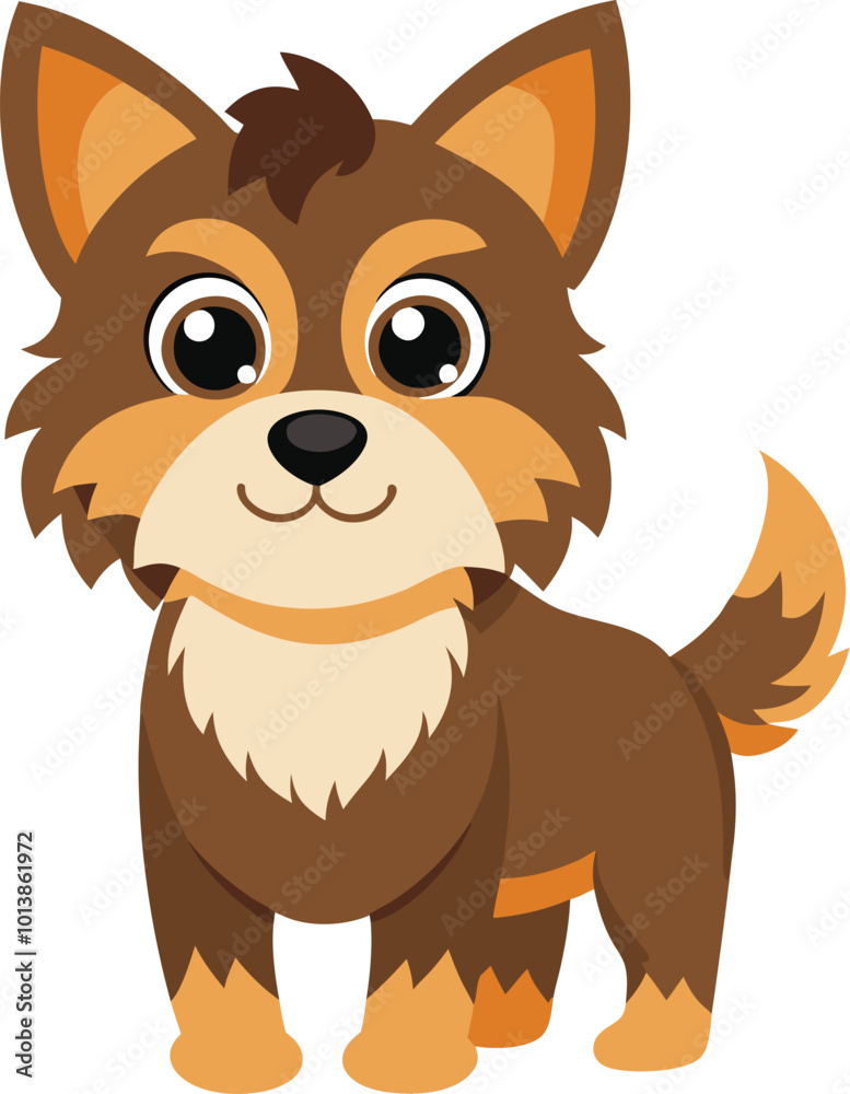 A cute dog vector art style on transparent background A cute dog vector art style on transparent background