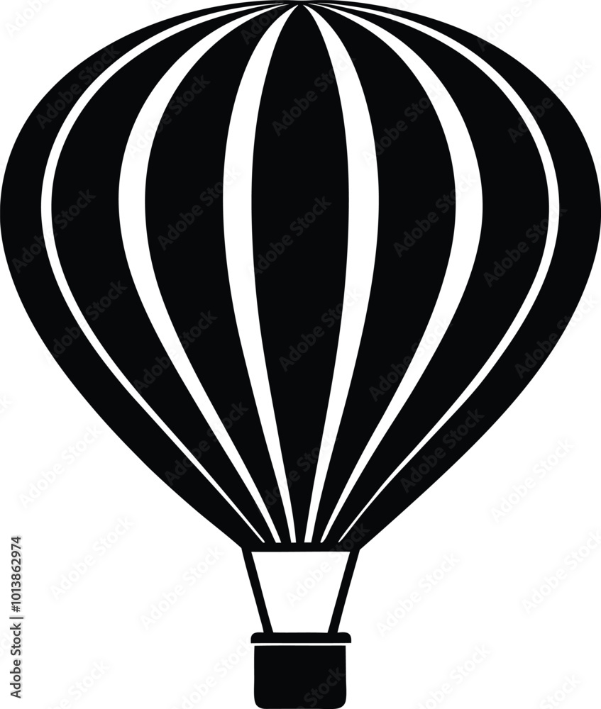 Obraz premium Hot Air Balloon silhouette vector 