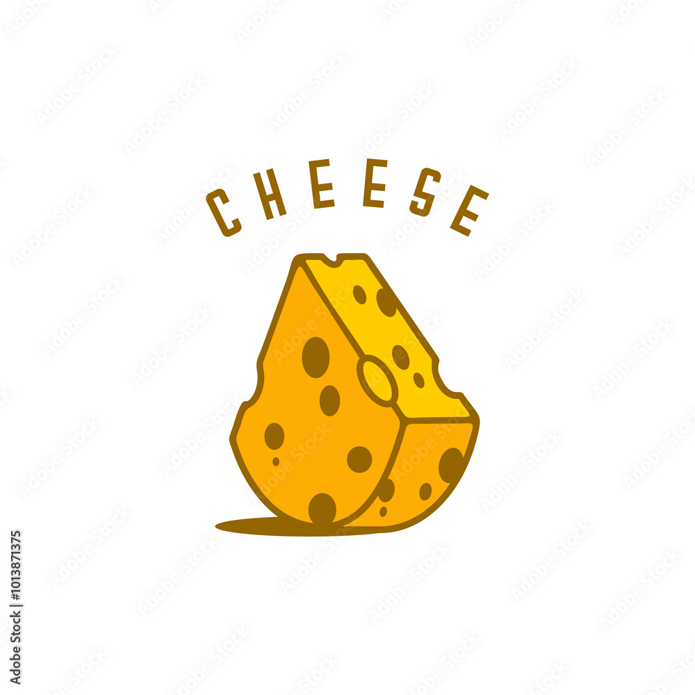 Cheese yellow vector on white background Cheese yellow vector on white background