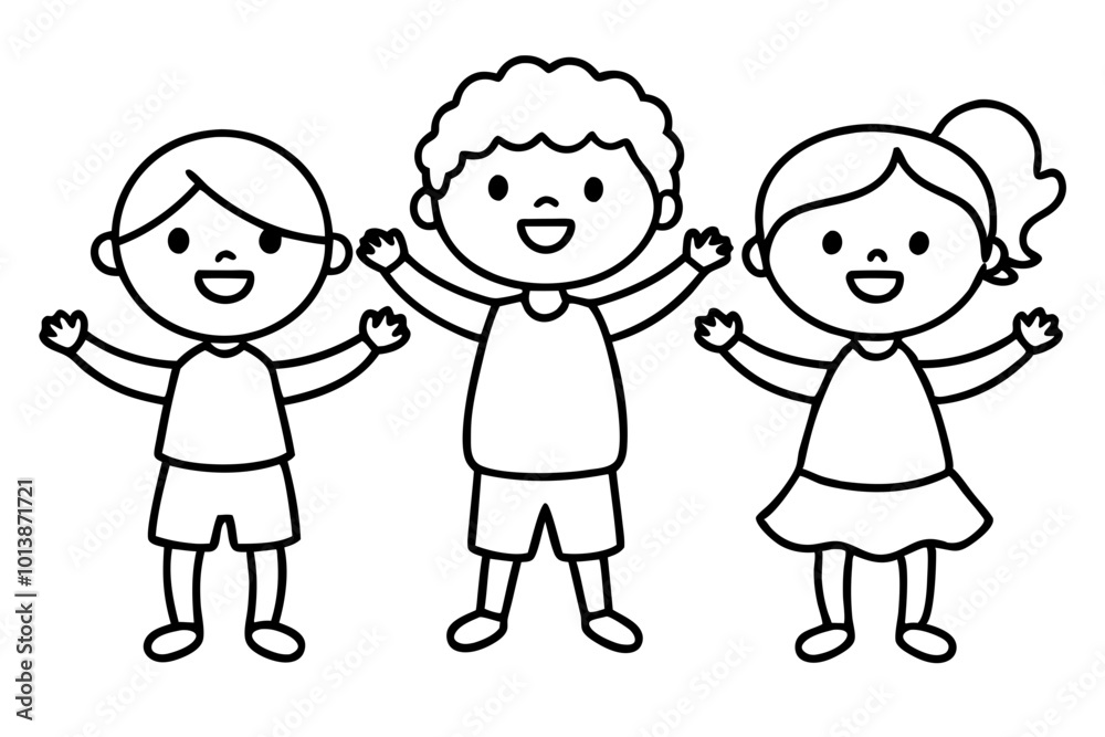 Joyful Kids Playing Together Vector Illustration for Cheerful Designs
Joyful Kids Playing Together Vector Illustration for Cheerful Designs