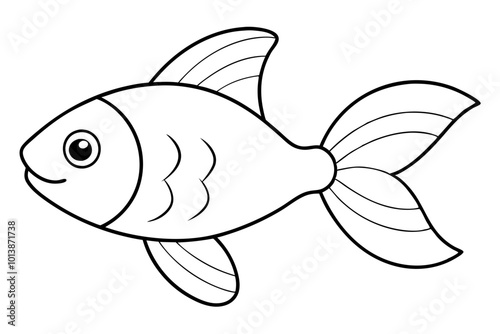 Colorful Goldfish Adventure Coloring Book with Vector Illustrations and Examples to Spark Imagination 