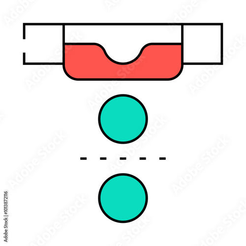 social distance in canteen line icon vector. social distance in canteen sign. isolated symbol illustration