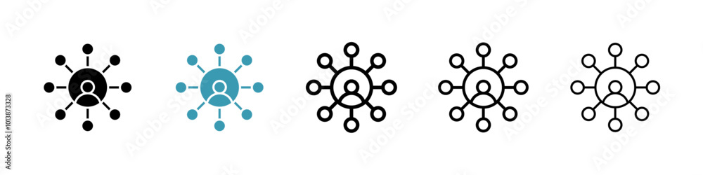 Affiliate marketing vector icon set in black and blue colors. Affiliate marketing vector icon set in black and blue colors.