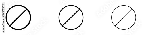 Blocked vector icon set in black and blue colors.
